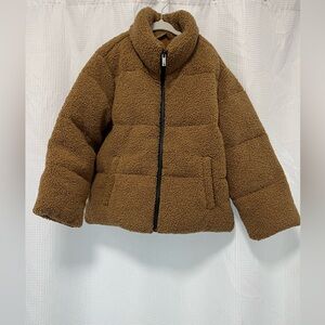 Abercrombie Kids Brown Puffer Coat